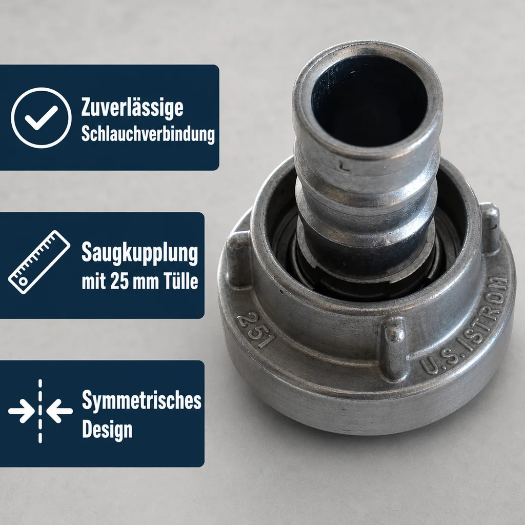 Storz Kupplung, D Kupplung 25mm, Schlauchkupplung Storz, Feuerwehrkupplung