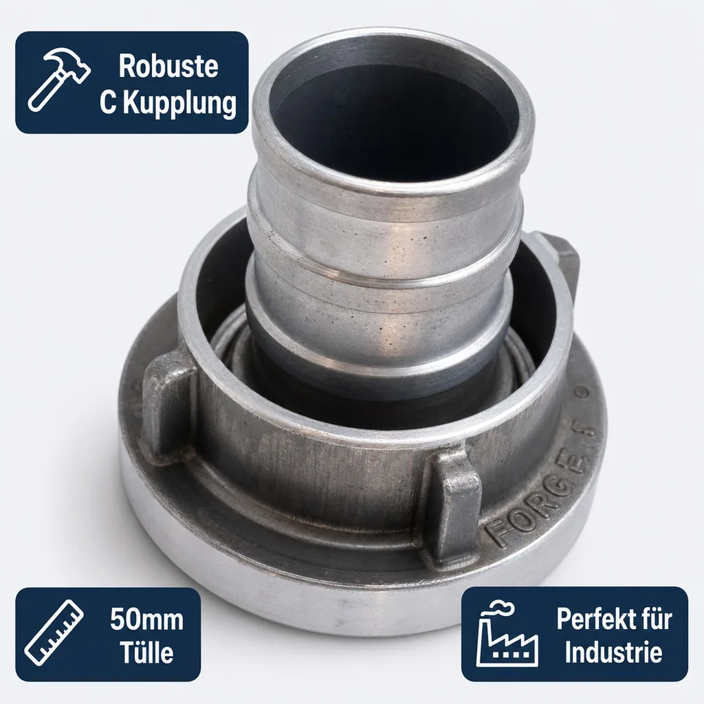 Storz Kupplung, C Kupplung 50mm, Feuerwehrkupplung, Schlauchkupplung