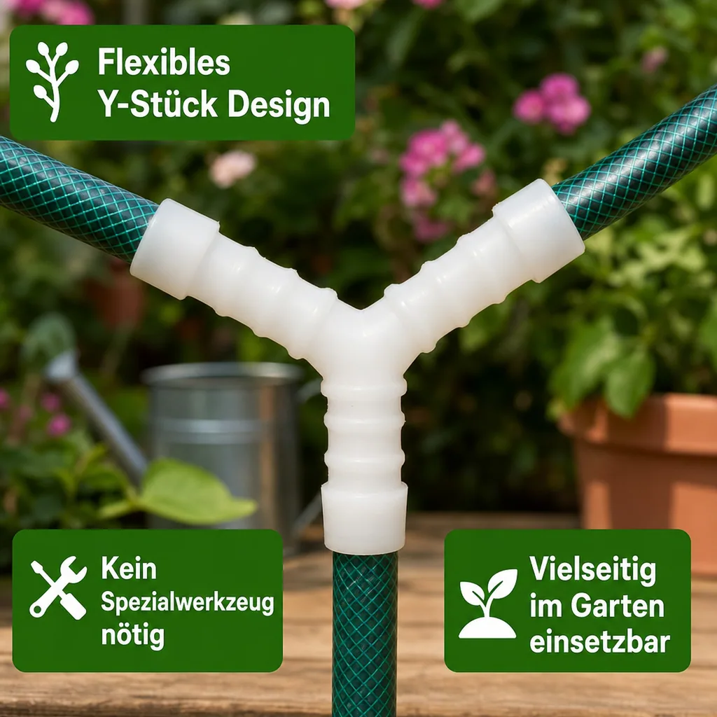 Schlauchverbinder 13mm, Y-Stück, Kunststoff