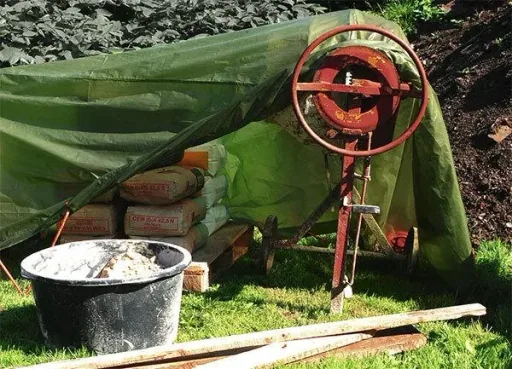 Abdeckplane, zweifarbig grün/ blau, extrem stark 150 g/ m², 8 x 12 m