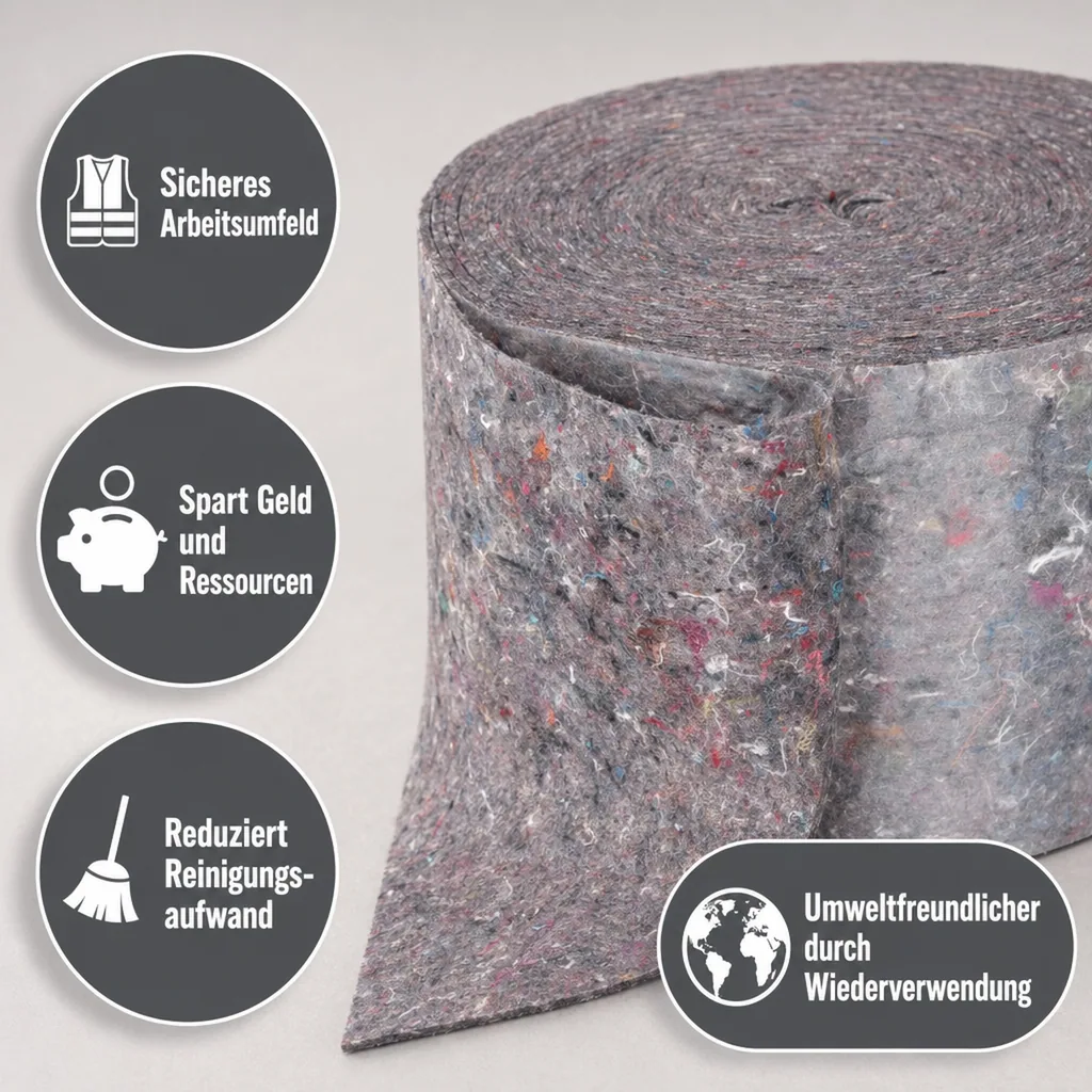 Malervlies, Abdeckvlies, 1m x 10m, 200g/m², Malerarbeiten