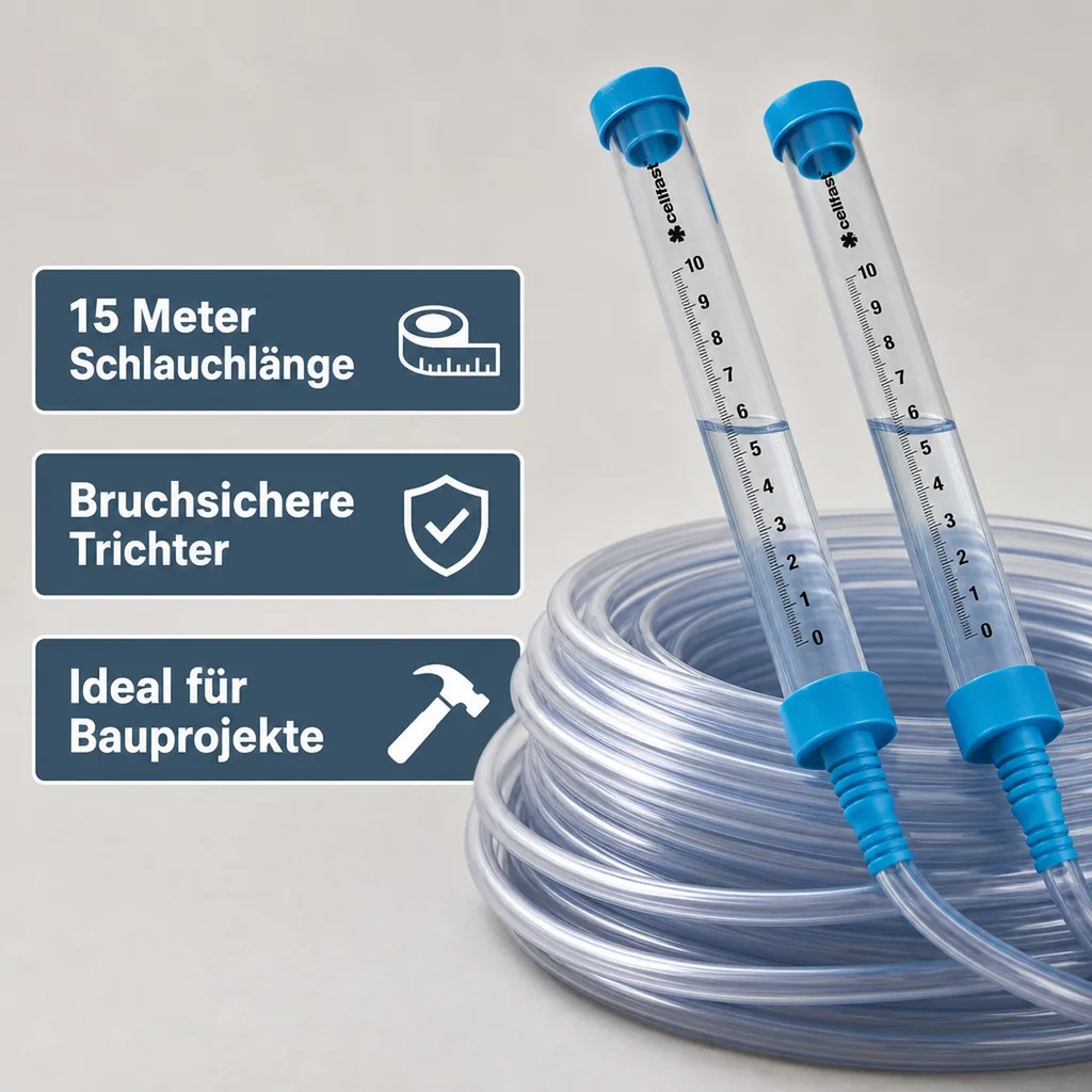 Schlauchwasserwaage, 15m, Präzisionswasserwaage