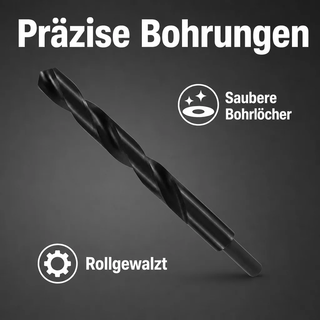HSS Bohrer 10mm, DIN 338, reduzierter Schaft