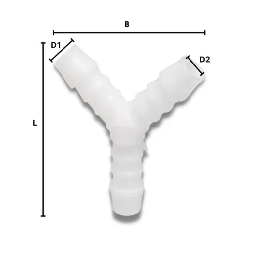 Schlauchverbinder 19mm, Y-Stück, Kunststoff, Schlauchverteiler