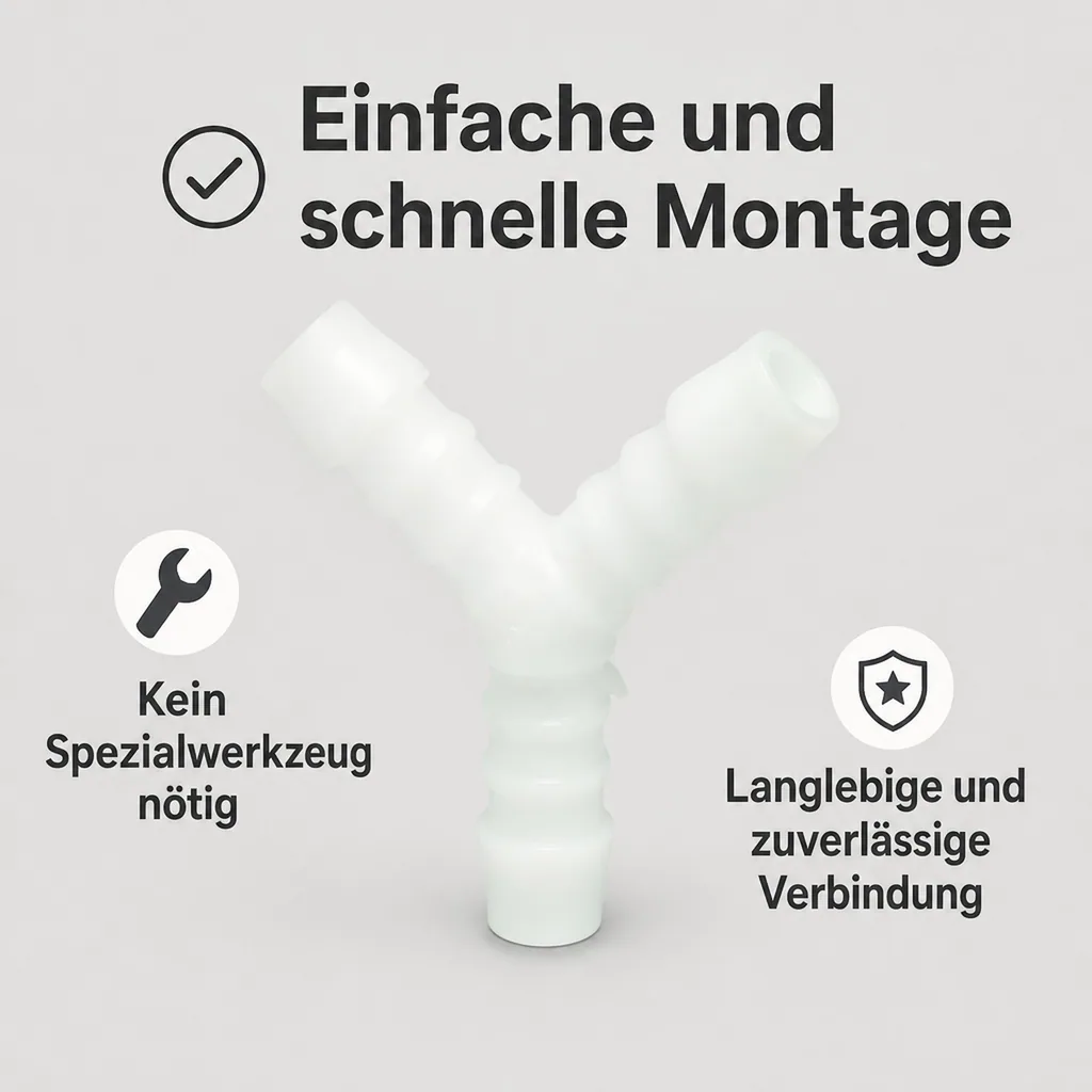 Schlauchverbinder 19mm, Y-Stück, Kunststoff, Schlauchverteiler