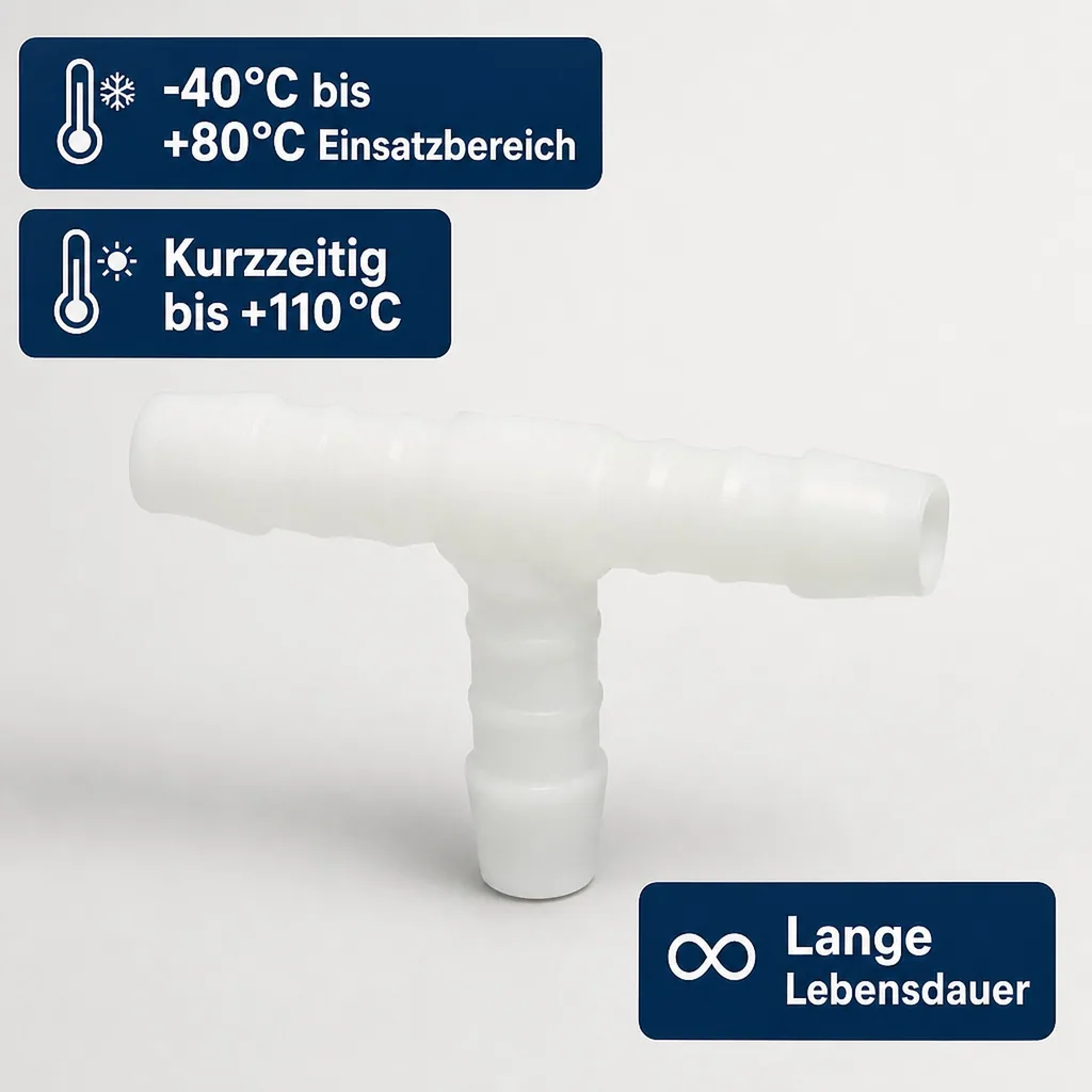 Schlauchverbinder 19mm, T-Stück, Kunststoff, Schlauchkupplung