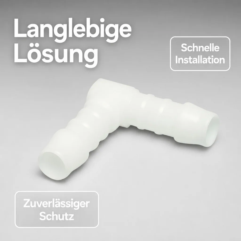 Schlauchverbinder 5mm, Kunststoffwinkel, 90 Grad Verbinder