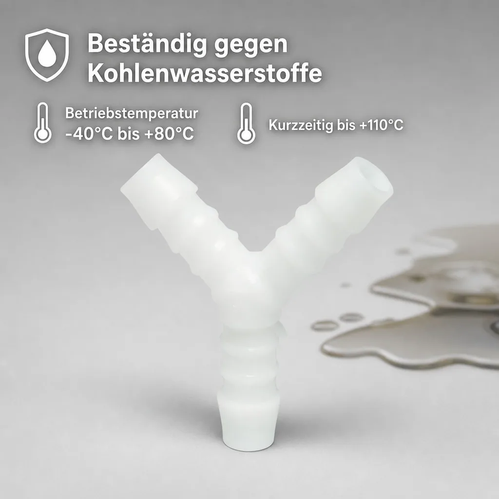 Schlauchverbinder Kunststoff Y-Stück 4 mm