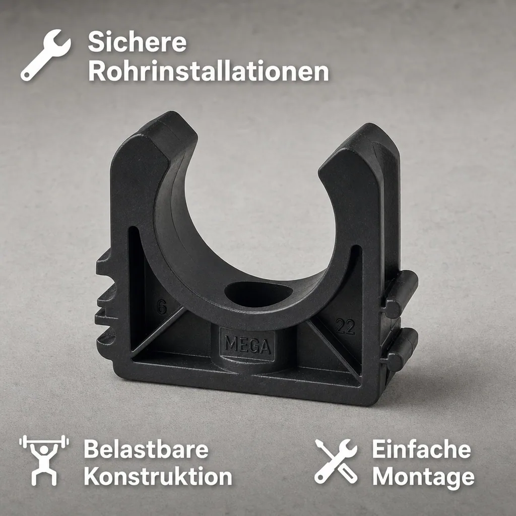 PVC Rohr 32mm, Rohrklemme 32mmshop, PVC Fittings