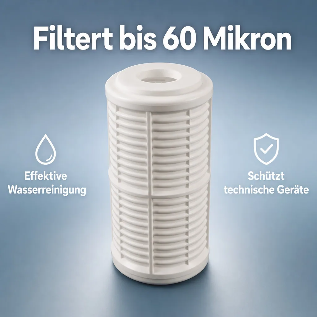 Profec Filtereinsatz, Filterkartusche, Siebfilter - Nylon 60micron, Polyestergaze, Typ Kleinfilter 5"