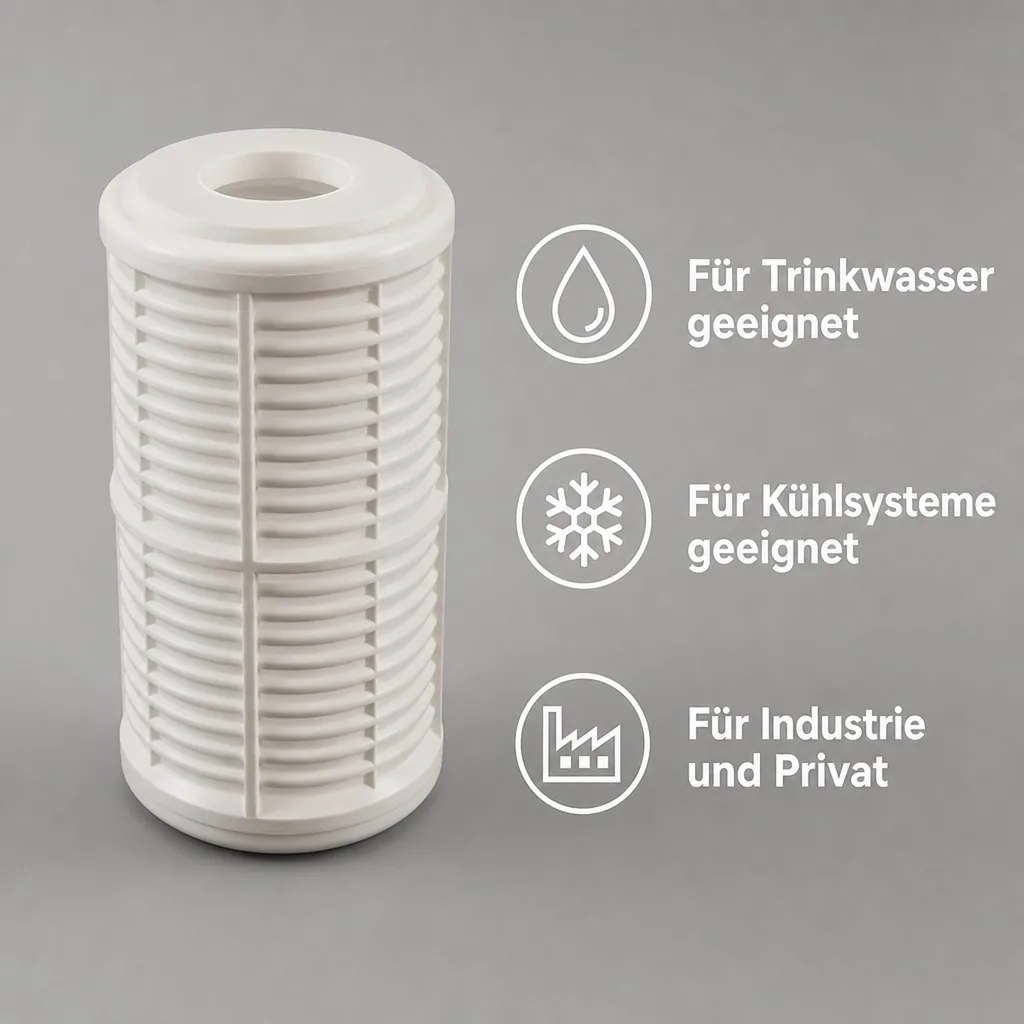 Profec Filtereinsatz, Filterkartusche, Siebfilter - Nylon 60micron, Polyestergaze, Typ Kleinfilter 5"