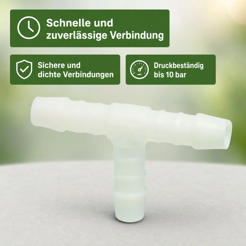 Schlauchverbinder Kunststoff T-Stück 12 mm