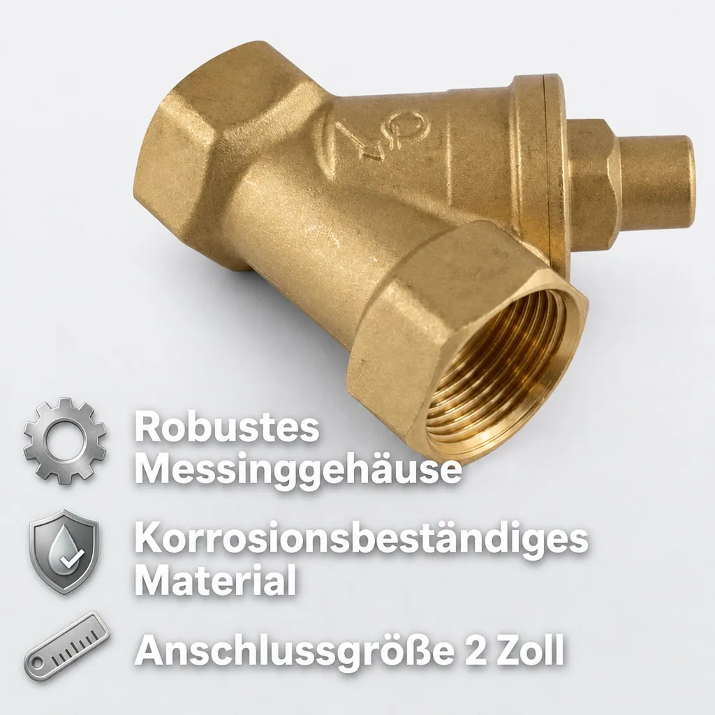 Rückschlagventil 2 Zoll, Schrägsitzventil, Innengewinde