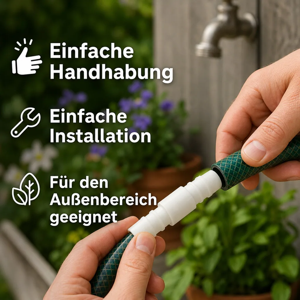 Schlauchverbinder 16mm, Kunststoff Tülle, Schlauchkupplung
