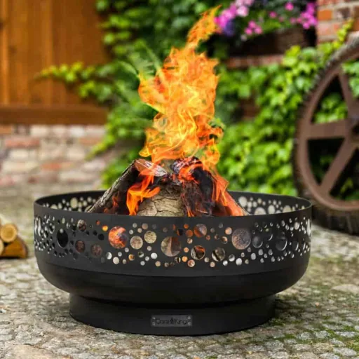 Feuerschale 80 cm, Garten, aus Stahl, Feuerstelle Design