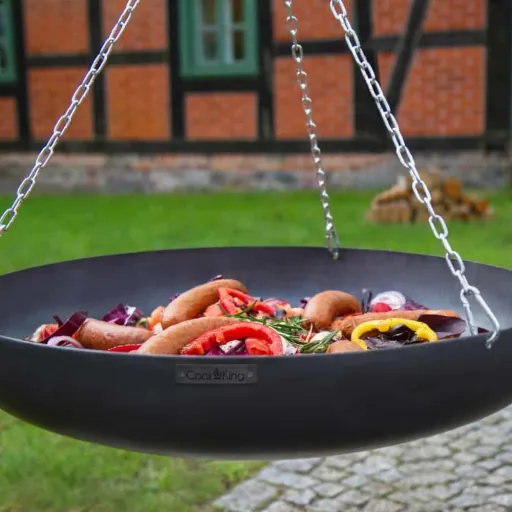Outdoor Wok, Dreibein Grill, Feuer Wok, 70 cm