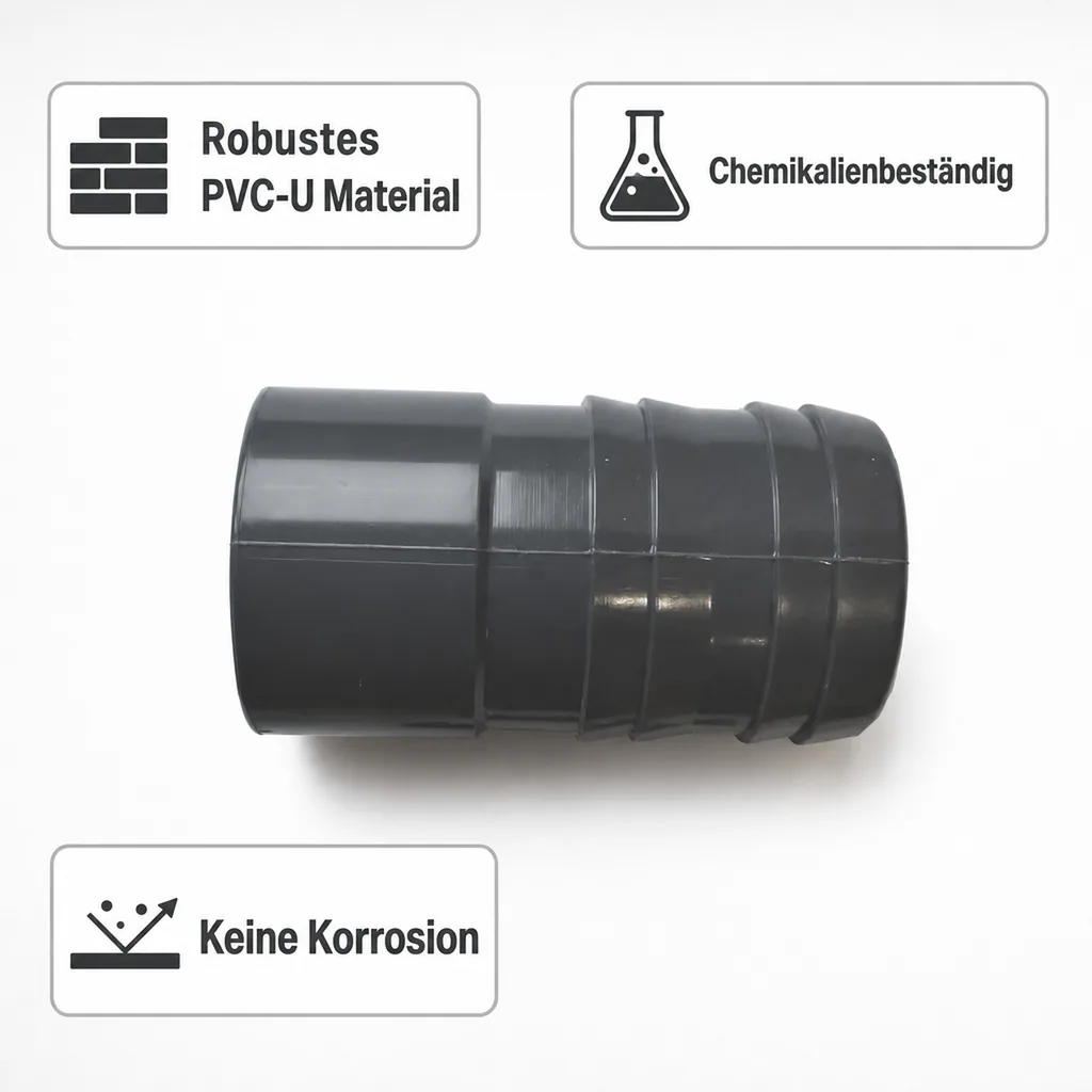 PVC Fittings, Klebetülle 32mm, Schlauchtülle 30mm