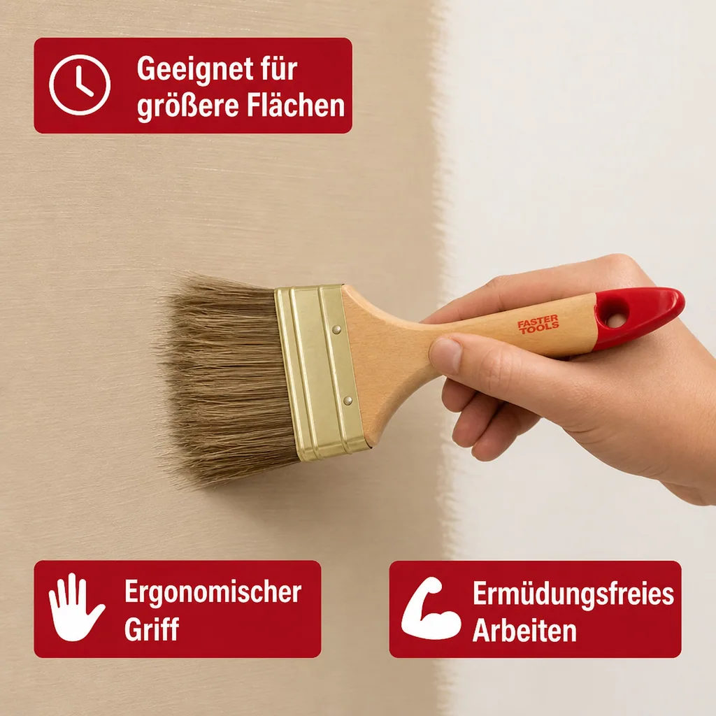 Acrylfarben Pinsel, Flachpinsel 75mm, Acrylpinsel Set, Künstlerpinsel
