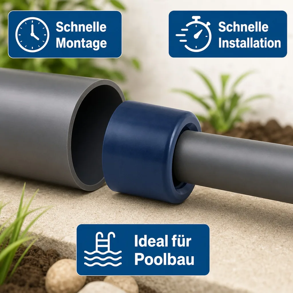 PVC Reduktion, 50 x 25 mm, PN16, PVC Fittings, Rohrreduzierung
