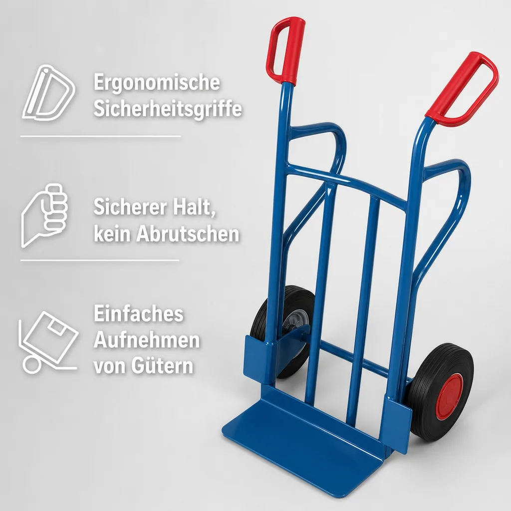 Sackkarre Stahlrohr, 250 kg, Stapelkarre, schmal