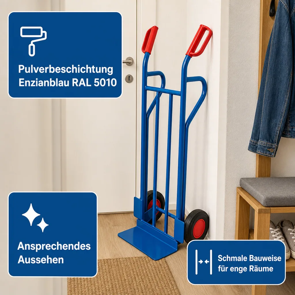 Sackkarre Stahlrohr, 250 kg, Stapelkarre, schmal