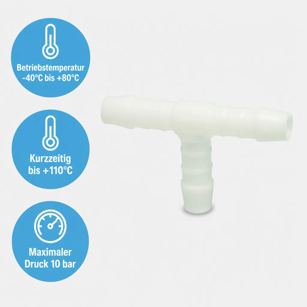 Schlauchverbinder Kunststoff T-Stück 5 mm