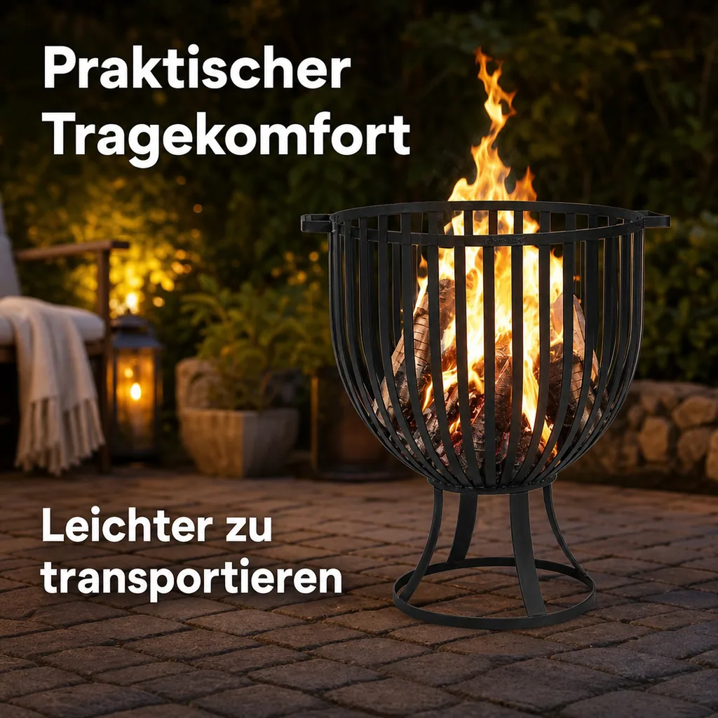 Feuerkorb KATAR aus Naturstahl, 60 cm