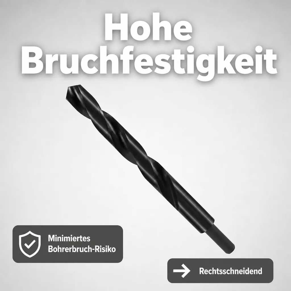 HSS Spiralbohrer DIN 338, 14,5mm, reduzierter Schaft 10mm, Stahlbohrer HSS