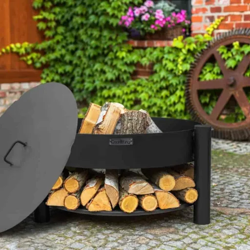 Feuerschale 80 cm, Stahl Feuerschale, Garten, Terrasse
