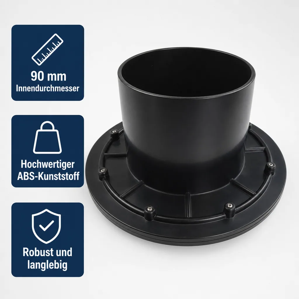 Folienflansch 90mm, Tankdurchführung, Teichdurchführung