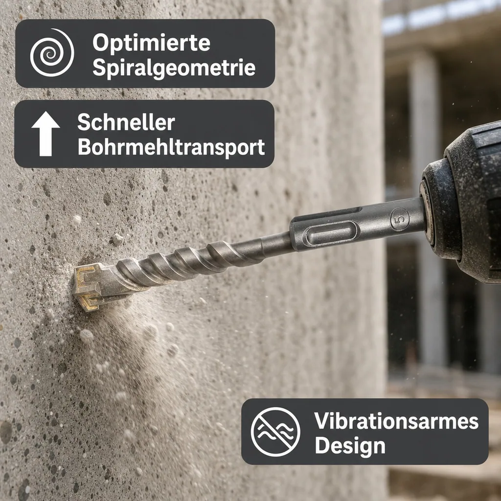 Hammerbohrer SDS Plus, 12mm x 260mm, 4-Schneider, Betonbohrer SDS Plus