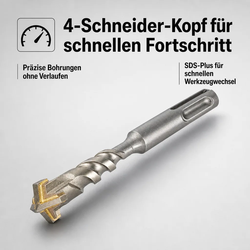Hammerbohrer SDS Plus, 14mm, 600mm, 4 Schneider, Betonbohrer