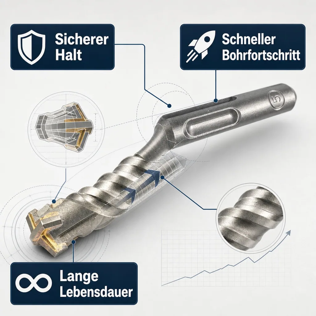 SDS Plus Hammerbohrer 16mm, 4 Schneider, Betonbohrer, Steinbohrer