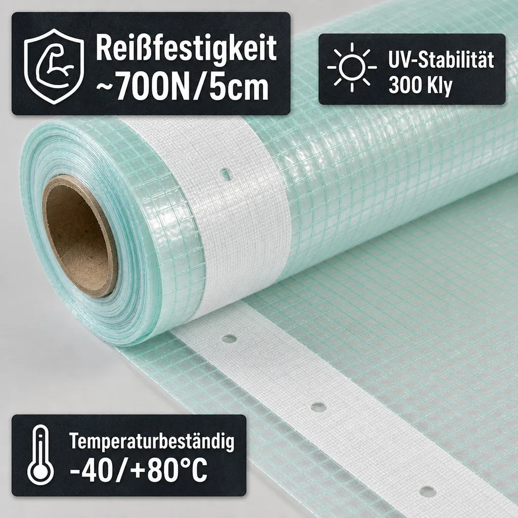 Gitterfolie m. Nagelrand 4 Breite x 18 Meter