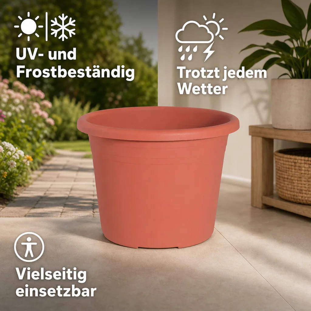 Blumentopf, Pflanztopf, Terracotta, CYLINDRO, Ø 35 cm, 14,5 Liter