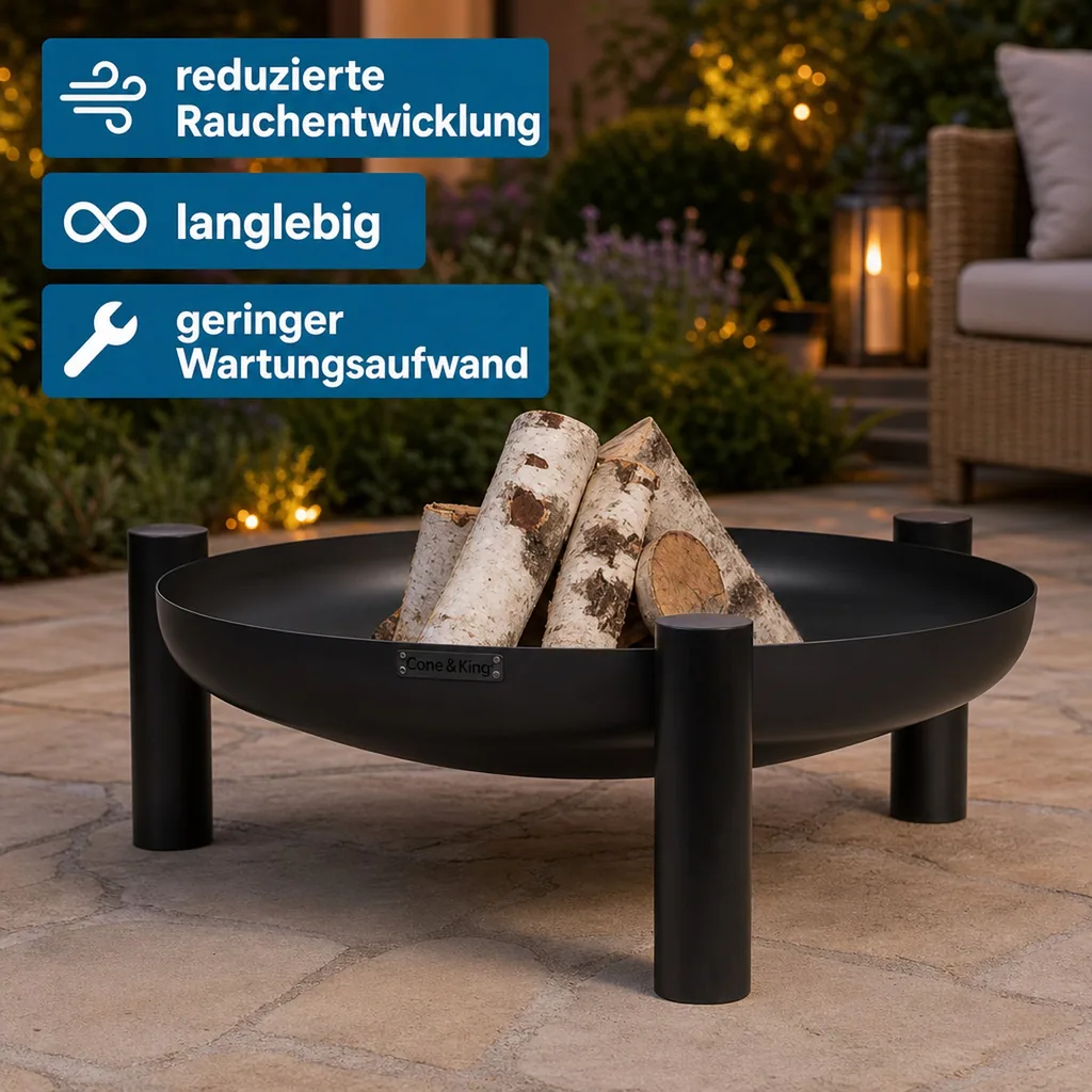 Feuerschale 80 cm, Garten, Stahl