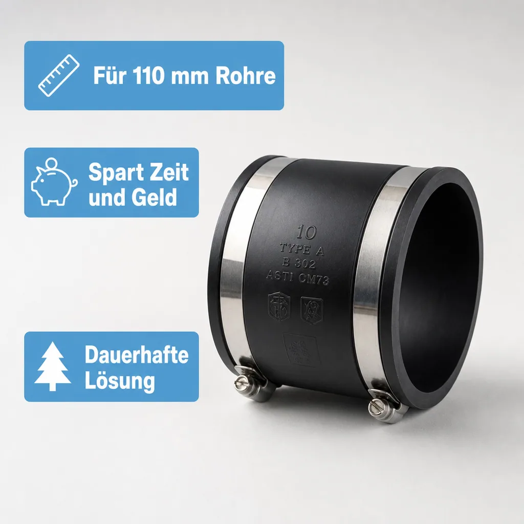 Flexible Rohrverbinder, 110mm Kupplung, PVC Elastomer