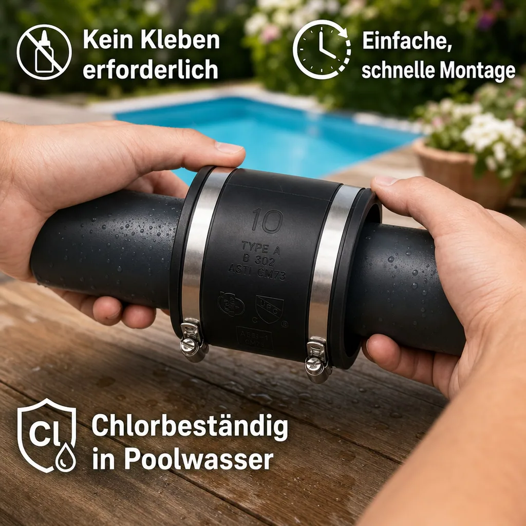 Flexible Rohrverbinder, 110mm Kupplung, PVC Elastomer