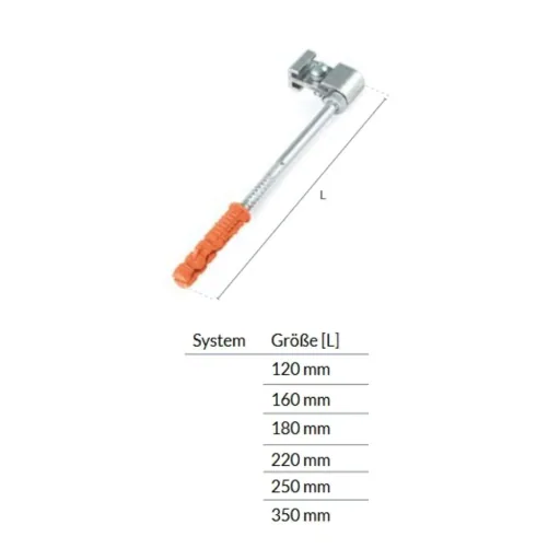 Haken für PVC-Bügel (Metall) 250mm