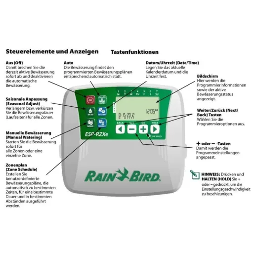 Bewässerungssteuerung, Gartenbewässerung, 4 Zonen Outdoor