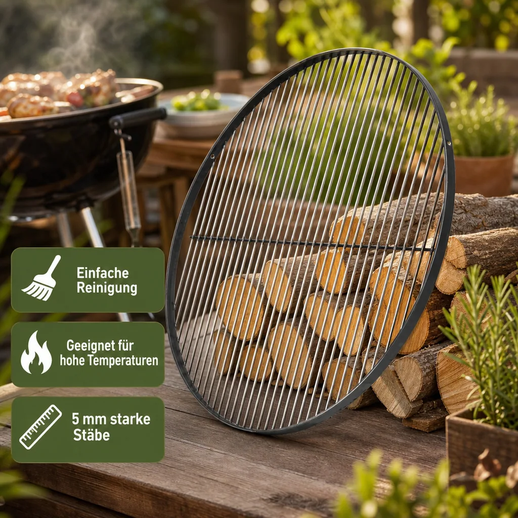 Grillrost 70 cm, Stahl Grillrost, Grillzubehör