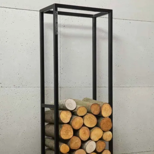 Kaminholzregal Stahl, Brennholzregal, 150x50x20cm, modern