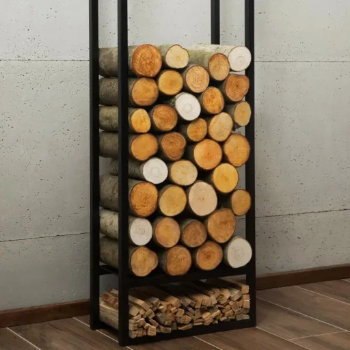 Kaminholzregal, Brennholzregal, Holzregal Stahl 150x50x20cm