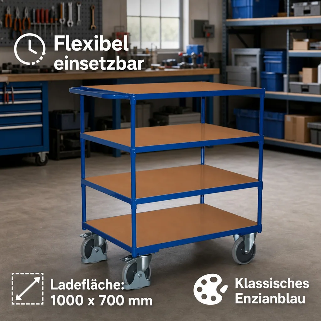 Tischwagen 500 kg, Schwerlast, Werkstattwagen, Transportwagen