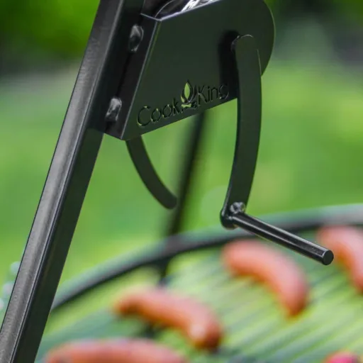 Grill Dreibein mit Kurbel, 180cm, Stahl Dreibein, Feuerstelle Dreibein