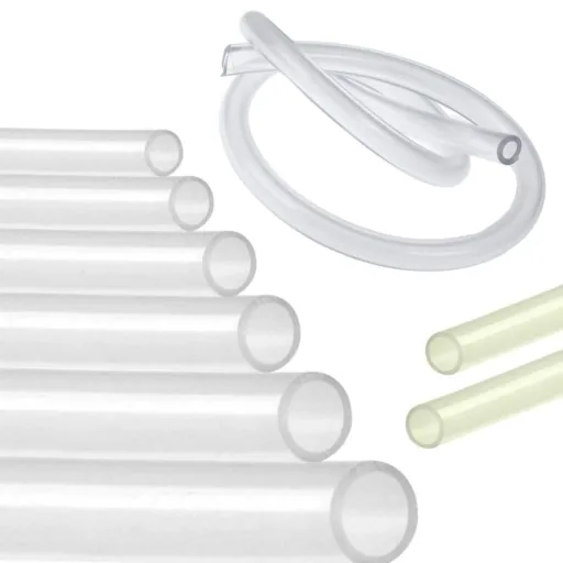 Silikonschlauch, transparent, 1x3 mm, 60 Shore A, BfR & FDA konform