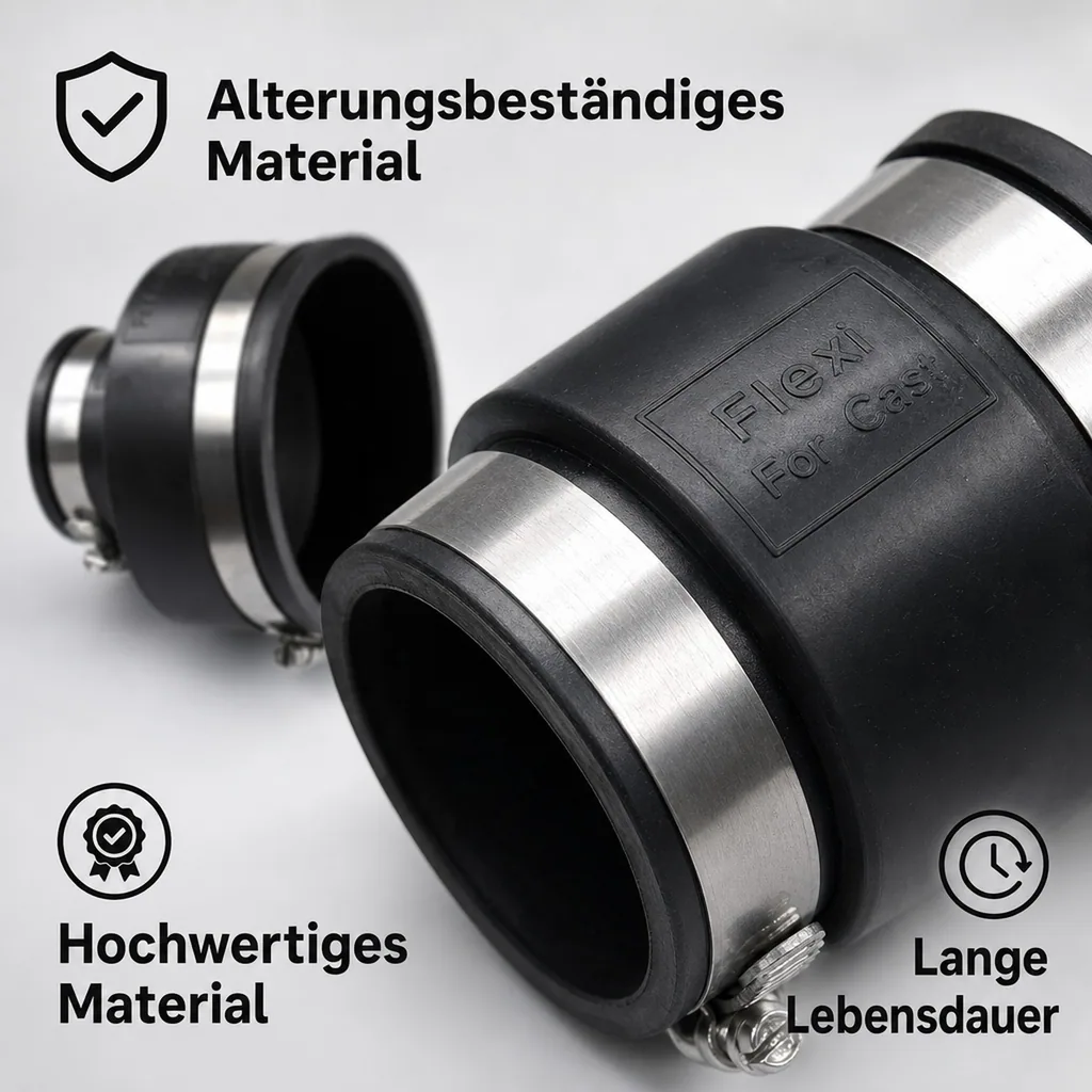 Flexible Kupplung, Reduzierkupplung 110 x 63 mm, Flexible Rohrverbinder