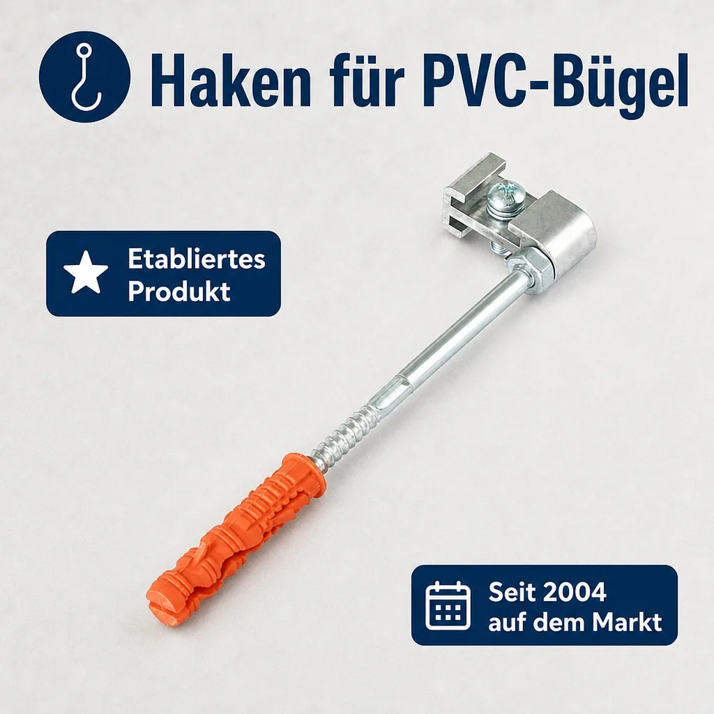 Haken für PVC-Bügel (Metall) 220mm