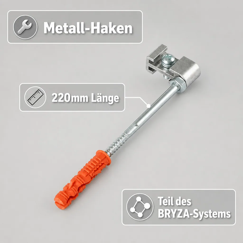 Haken für PVC-Bügel (Metall) 220mm