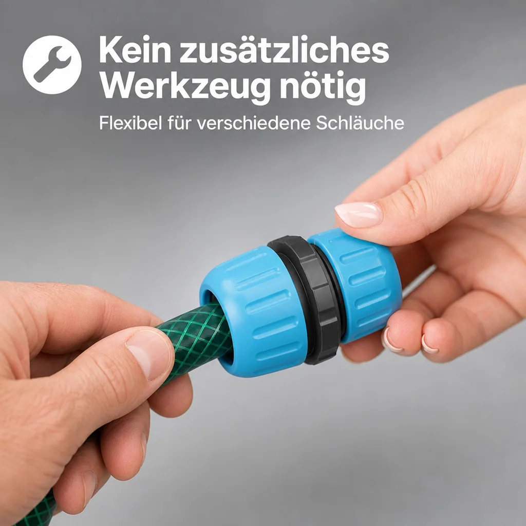 Schlauchverbinder, Schlauchreparatur, 1/2 Zoll - 3/4 Zoll, Reparaturstück